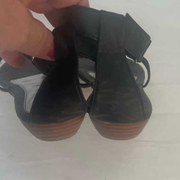 Bellisima Beaded Black Ankle Strap Sandal Size 38 - Picture 4 of 5